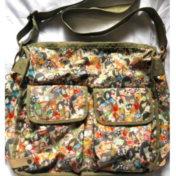 tokidoki Bags Ultra Rare Tokidoki X Lesportsac Camo Vintage Messenger Bag Poshmark